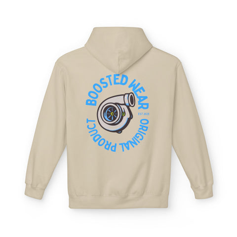 Turbocharged Hoodie — "Boosted Wear" Turbocharger Graphic Back Print
