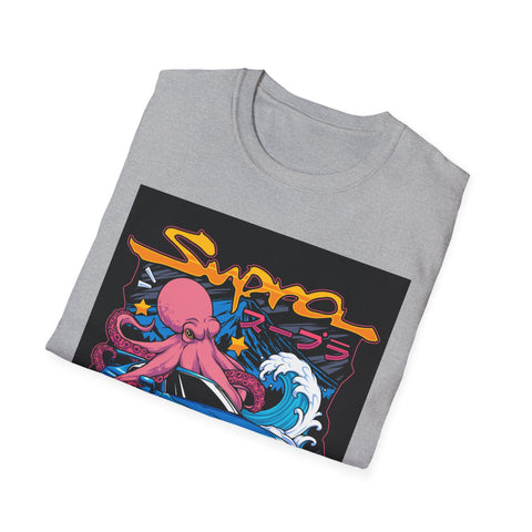 Street Racing Octopus Graphic T-Shirt — Retro JDM Drift Art