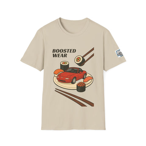 Boosted Wear Sushi Car T‑Shirt — Japan Street Racing Graphic Tee