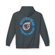 Turbocharged Hoodie — "Boosted Wear" Turbocharger Graphic Back Print