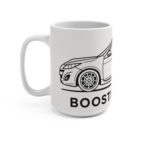 White Sports Car Sunset Mug - 15oz