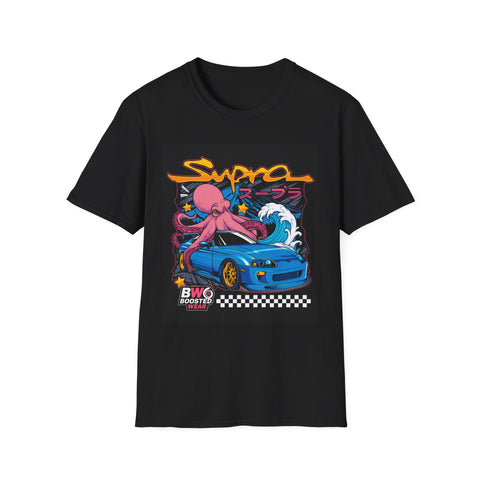 Street Racing Octopus Graphic T-Shirt — Retro JDM Drift Art