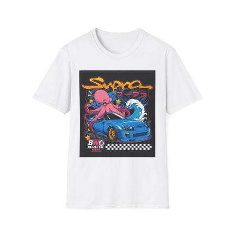 Street Racing Octopus Graphic T-Shirt — Retro JDM Drift Art