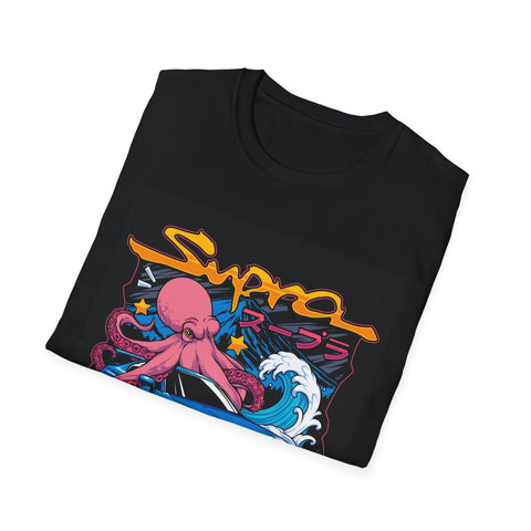 Street Racing Octopus Graphic T-Shirt — Retro JDM Drift Art