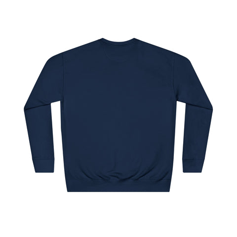 Car Enthusiast Crewneck Sweatshirt — Blue Sports Car Graphic with Tech Text