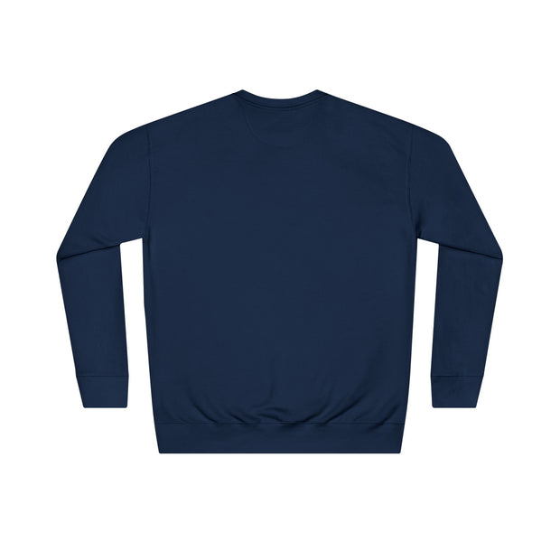 Car Enthusiast Crewneck Sweatshirt — Blue Sports Car Graphic with Tech Text