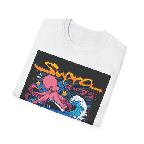 Street Racing Octopus Graphic T-Shirt — Retro JDM Drift Art