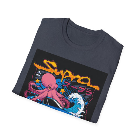 Street Racing Octopus Graphic T-Shirt — Retro JDM Drift Art