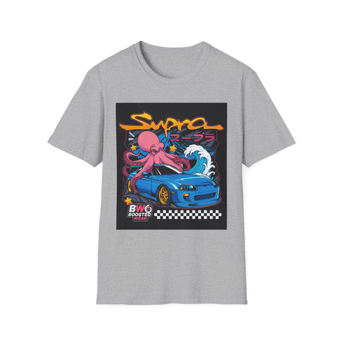 Street Racing Octopus Graphic T-Shirt — Retro JDM Drift Art