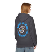 Turbocharged Hoodie — "Boosted Wear" Turbocharger Graphic Back Print