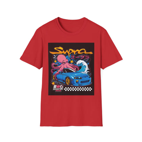 Street Racing Octopus Graphic T-Shirt — Retro JDM Drift Art