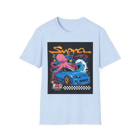 Street Racing Octopus Graphic T-Shirt — Retro JDM Drift Art