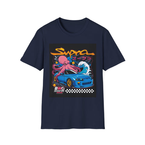 Street Racing Octopus Graphic T-Shirt — Retro JDM Drift Art