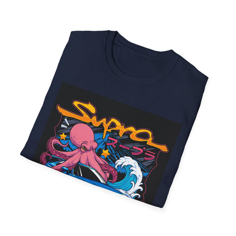 Street Racing Octopus Graphic T-Shirt — Retro JDM Drift Art