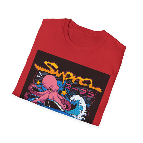Street Racing Octopus Graphic T-Shirt — Retro JDM Drift Art