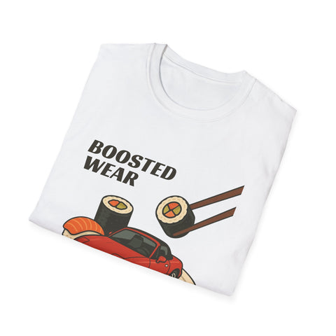 Boosted Wear Sushi Car T‑Shirt — Japan Street Racing Graphic Tee