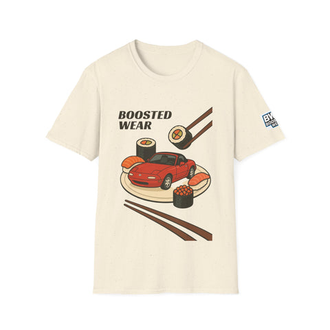 Boosted Wear Sushi Car T‑Shirt — Japan Street Racing Graphic Tee