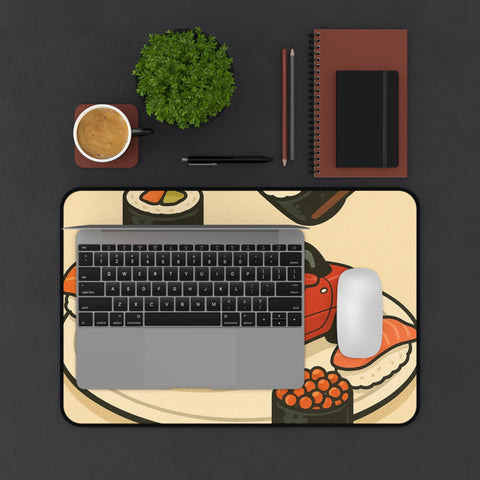 Sushi Plate Sports Car Desk Mat — Cute Red Miata Mouse Pad for Car & Anime Fans