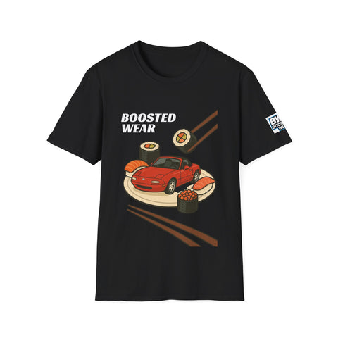 Boosted Wear Sushi Car T‑Shirt — Japan Street Racing Graphic Tee