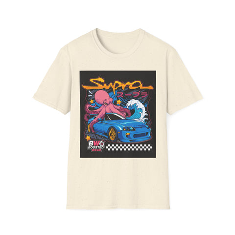 Street Racing Octopus Graphic T-Shirt — Retro JDM Drift Art
