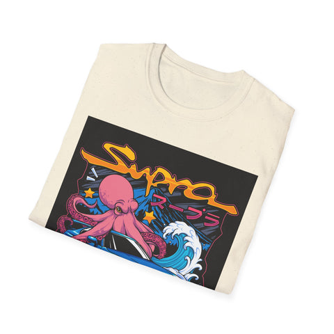 Street Racing Octopus Graphic T-Shirt — Retro JDM Drift Art