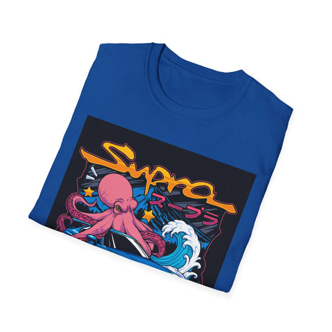 Street Racing Octopus Graphic T-Shirt — Retro JDM Drift Art