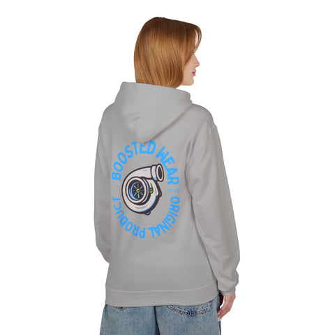 Turbocharged Hoodie — "Boosted Wear" Turbocharger Graphic Back Print