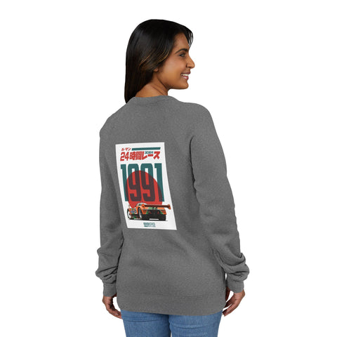 1991 Le Mans Racing Crew Sweatshirt — Retro Japanese Race Poster Crewneck