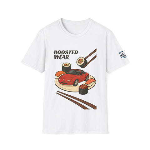 Boosted Wear Sushi Car T‑Shirt — Japan Street Racing Graphic Tee