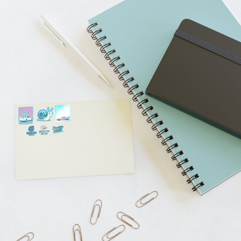 Car Culture Sticker Sheet — Boosted Wear, Turbo Snail & Retro Race Decals