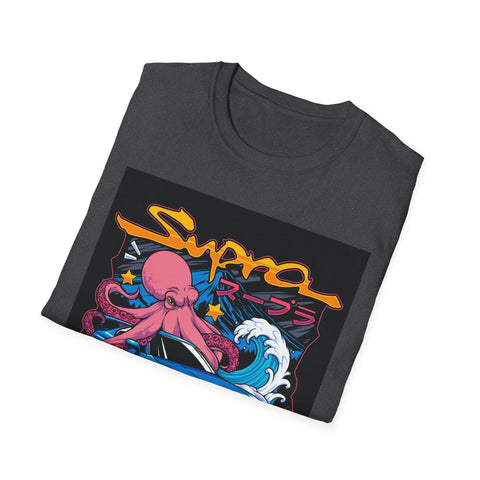 Street Racing Octopus Graphic T-Shirt — Retro JDM Drift Art