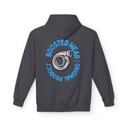 Turbocharged Hoodie — "Boosted Wear" Turbocharger Graphic Back Print
