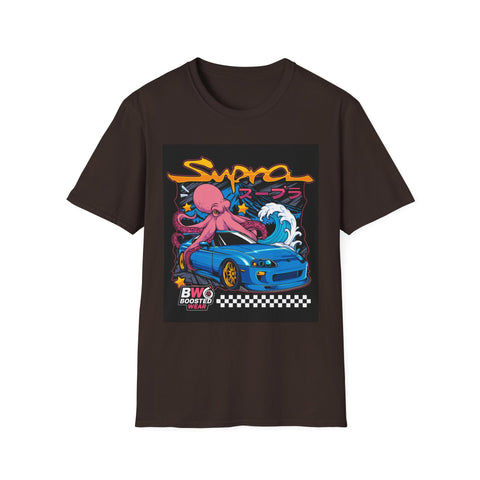 Street Racing Octopus Graphic T-Shirt — Retro JDM Drift Art