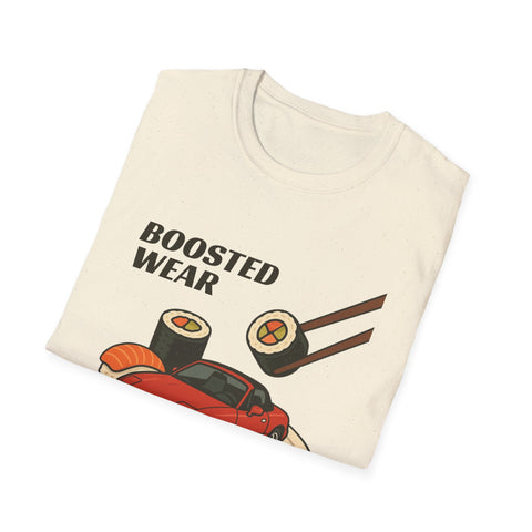 Boosted Wear Sushi Car T‑Shirt — Japan Street Racing Graphic Tee