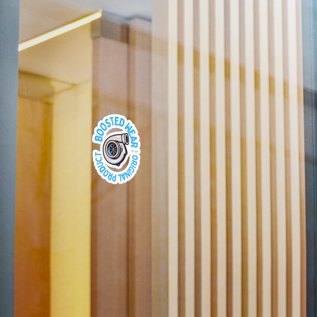 Turbocharger Logo Kiss-Cut Vinyl Sticker — "Boosted Wear" Car Turbo Emblem